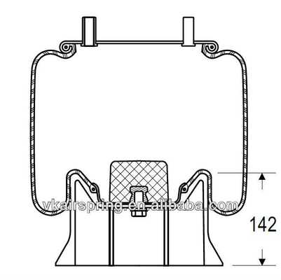 FRUEHAUF SMB M 001472 Gas-Filled Air Bag 4156NP15 Rubber Air Spring Suspension System/ Truck Parts Alloy Piston 21215761