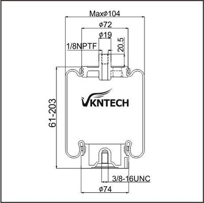Kabin Air SPRING NAVISTAR LINK LTD 1102-0026 ((NAV.) Firestone W02-358-7079 digantikan oleh VKNTECH 1S7079
