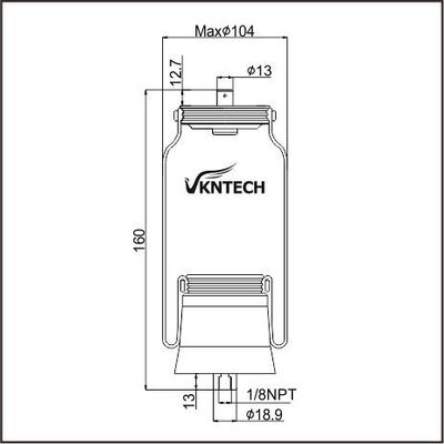 Kabin Air SPRING NATIONAL SEATING 324662-01 Firestone W02-358-7058 W02-N9-7058 digantikan oleh VKNTECH 1S7058