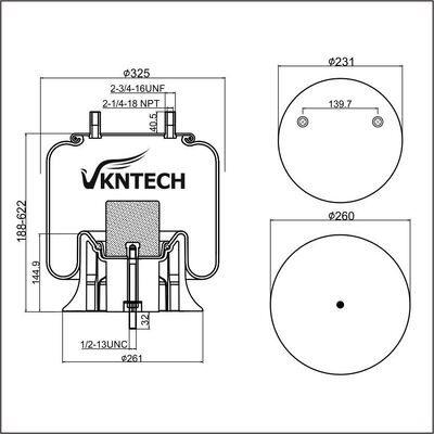 PER SPRING UDARA HENDRICKSON S23611 Contitech 9 10BP-20 P738 Firestone W01-358-9646 GANTI DENGAN VKNTECH 1K9646